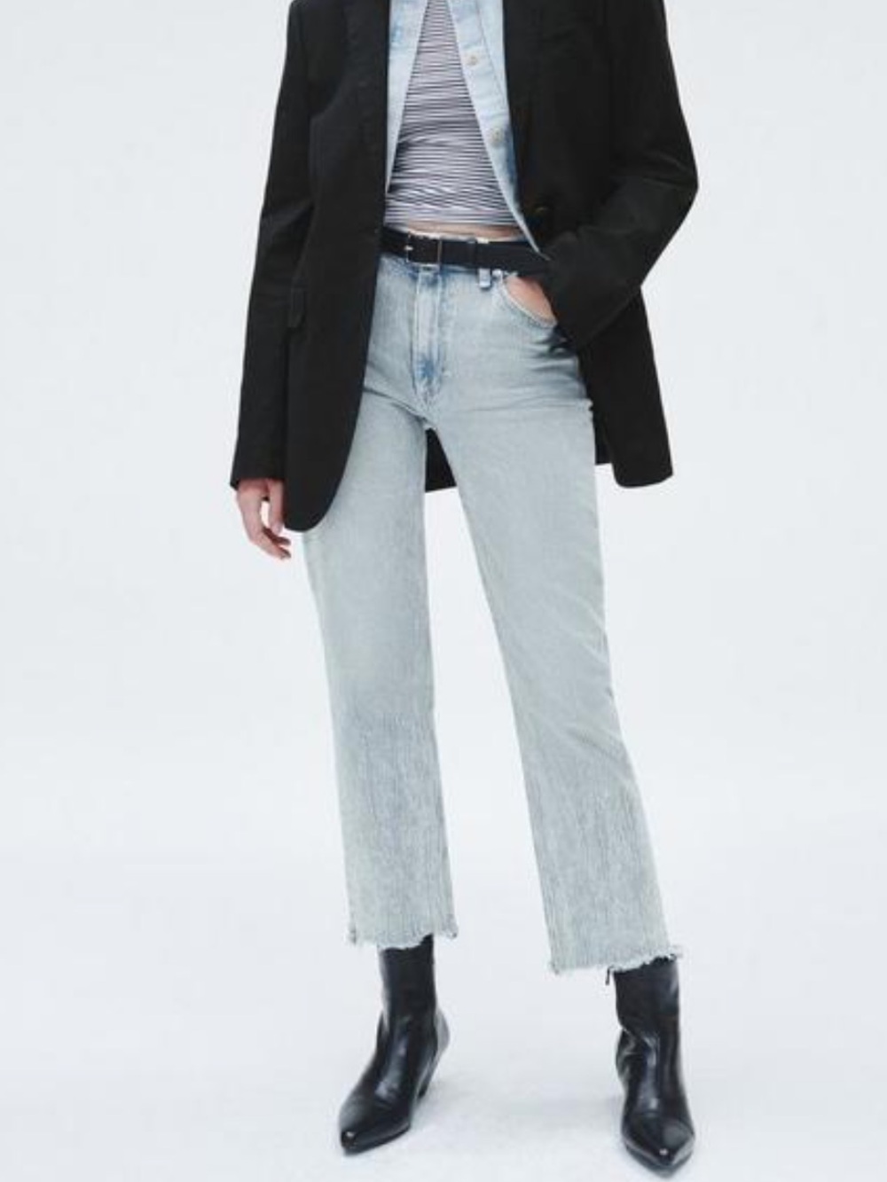 rag & bone Harlow Mid Rise Ankle Straight Leg